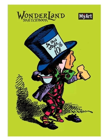 MyArt. Скетчбук &quot;Wonderland sketchbook&quot; Шляпник, производитель Проф-Пресс , ISBN 467-0-15900-602-2№ 1