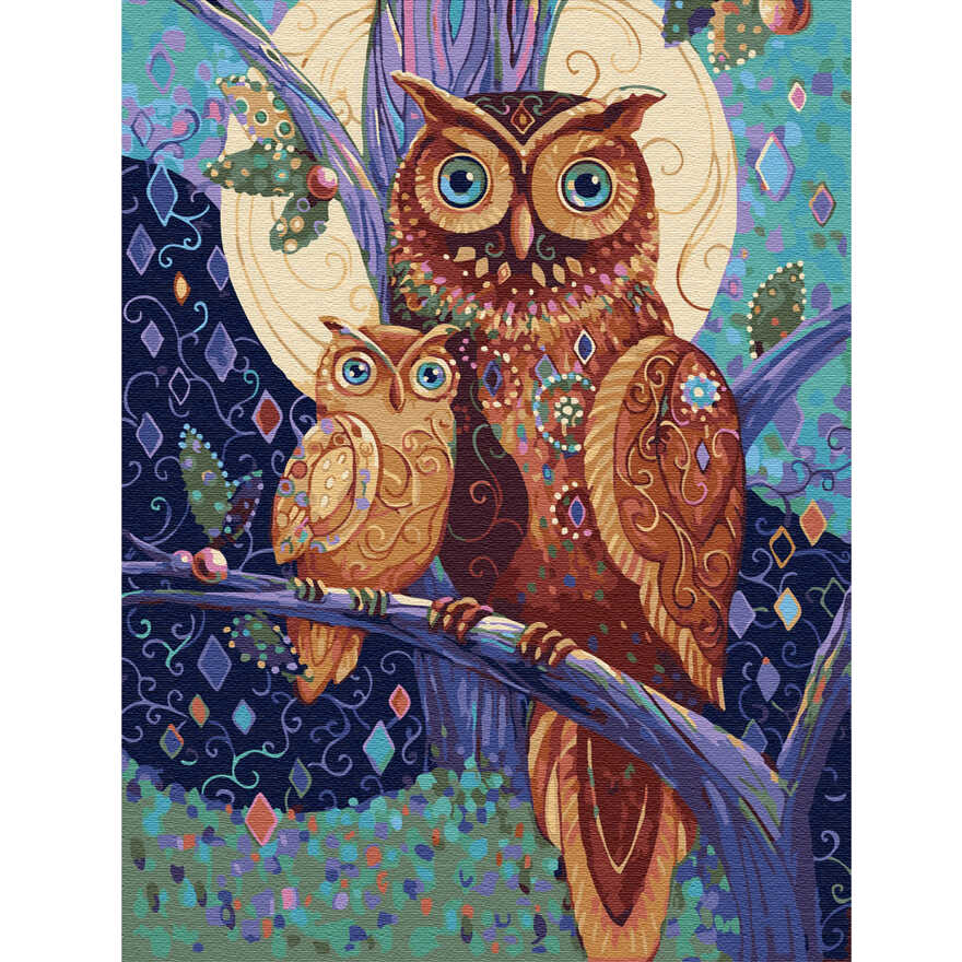 Картина по номерам с цветной схемой на холсте (30х40) В гостях у сказки (21 цвет), арт. KK0641, производитель СильверТойз, ISBN 692-0-14088-415-2, № 2