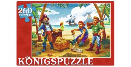Konigspuzzle. Пазлы 260 элементов. Остров пиратов, арт. Пк260-5860, производитель Konigspuzzle (Кёнигспазл), ISBN 466-5-30315-860-3, № 1