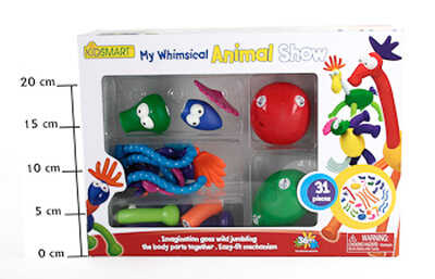 Конструктор-звери Animal Show, 31 деталь, арт.33010 + Подарок, производитель Kidsmart, ISBN 7-0-63353-301-0№ 1
