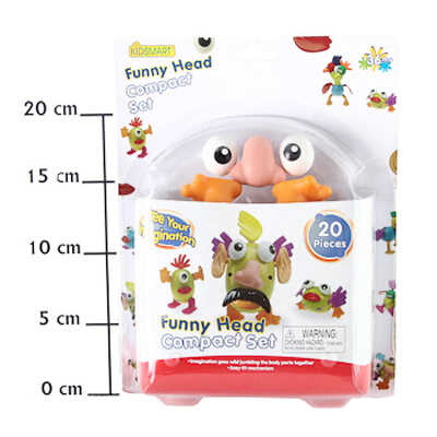 Конструктор-звери Funny Head, 20 деталей, арт.33021 + Подарок, производитель Kidsmart, ISBN 489-2-53633-021-0№ 1