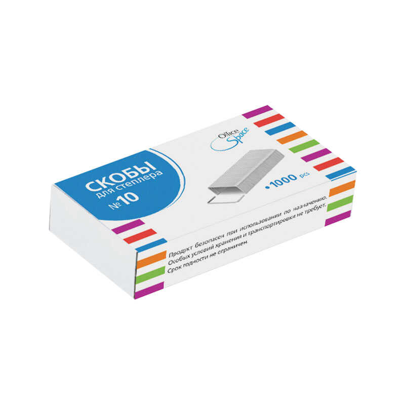 Скобы для степлера N 10, оцинкованные, арт. S10_438, производитель OfficeSpace (ОфисСпэйс), ISBN 461-0-00852-438-3, № 1