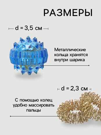 Массажер пластик универс Шарик с 2 кольцами синий пакет ОТ   10419977, производитель Sima-land (Сима-Ленд), ISBN 290-0-10419-977-9№ 4