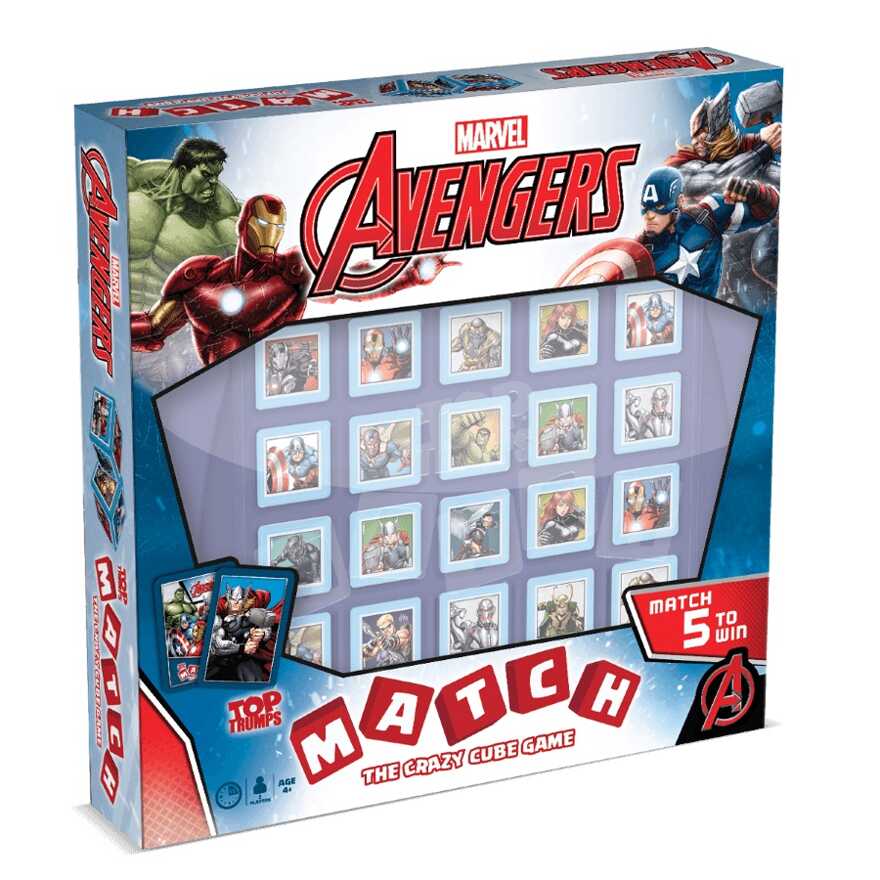 Настольная игра Мэтч Марвел Мстители &quot;Top Trumps Match Marvel Avengers&quot;, арт. 28691, производитель ИнтерХит, ISBN 503-6-90502-869-1, № 1