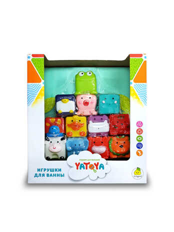 Игрушка для ванной &quot;Забавные кубики&quot; 12 шт YATOYA, производитель ЯиГрушка, ISBN 460-3-73512-301-1№ 1