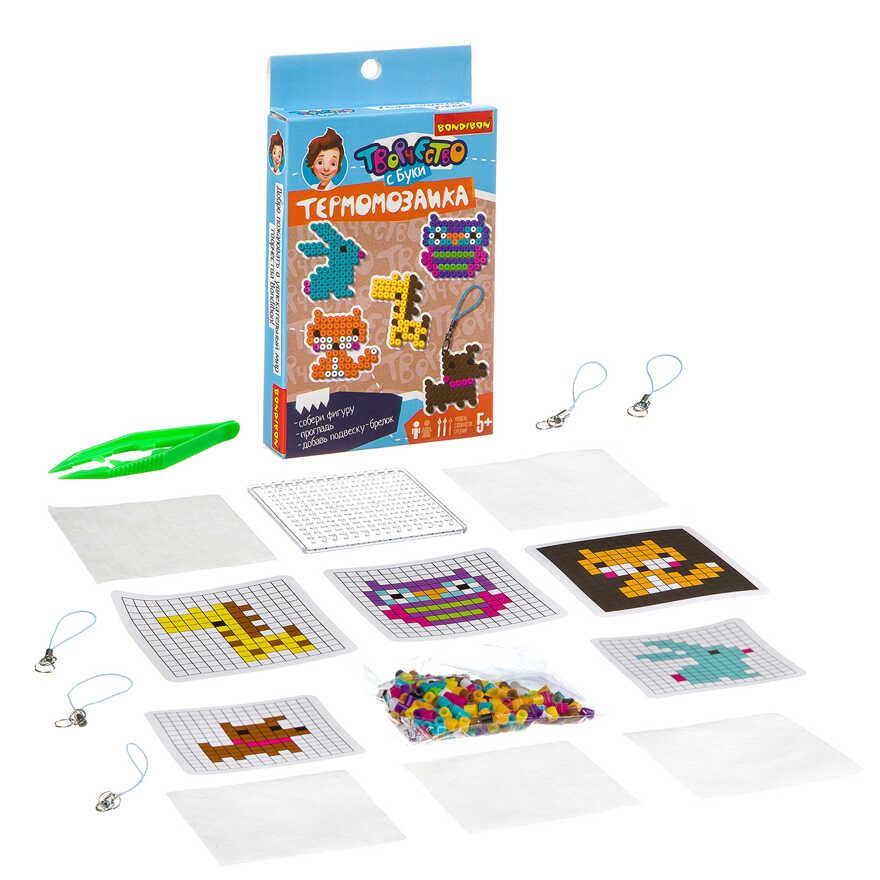 Набор для творчества Термомозаика 2D (животные и птички) , арт. ВВ3285, производитель Bondibon (Бондибон), ISBN 489-5-13603-225-6, № 2