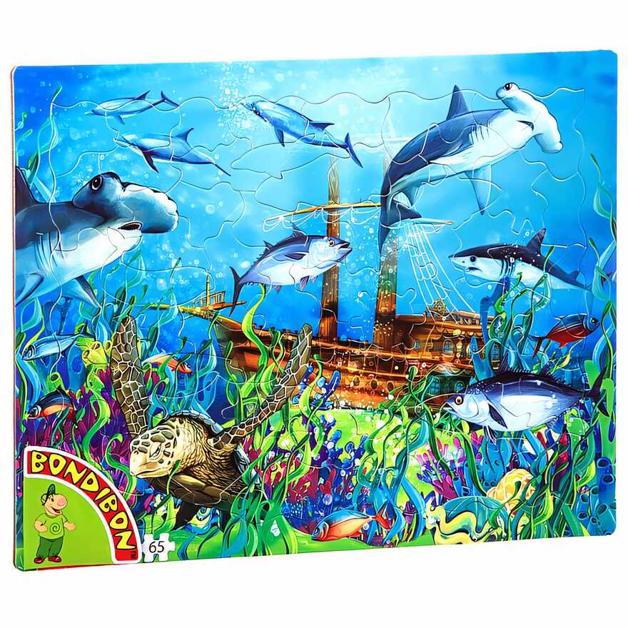 Пазл «Подводный мир» 65 дет. 37х25 см , арт. ВВ4664, производитель Bondibon (Бондибон), ISBN 489-5-13604-704-5, № 1