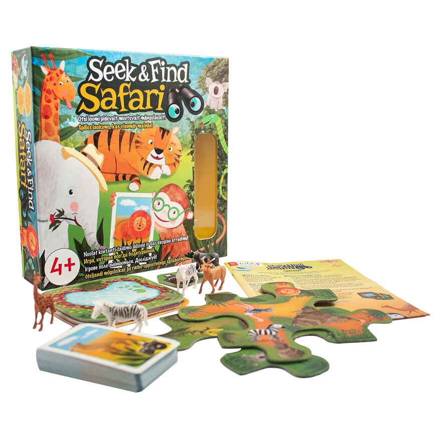 Настольная игра Seek & Find Safari (Сик и Файнд Сафари), арт. 58007, производитель Tactic (Тактик), ISBN 641-6-73958-007-4, № 1