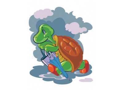 Набор для рисования на холсте:Черепаха с зонтиком, производитель Белоснежка, ISBN 693-0-14930-476-6№ 1