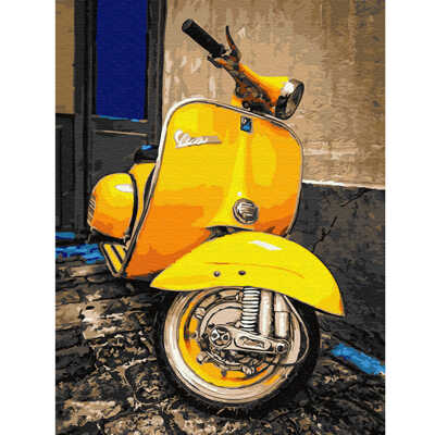 Картина по номерам с цветной схемой на холсте (30х40) Веспа (20 цветов), арт. KK0648, производитель СильверТойз, ISBN 692-0-14088-607-1№ 2