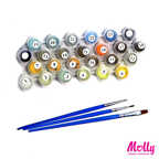 Картина по номерам с цветной схемой на холсте (30х40) Веспа (20 цветов), арт. KK0648, производитель СильверТойз, ISBN 692-0-14088-607-1, № 3