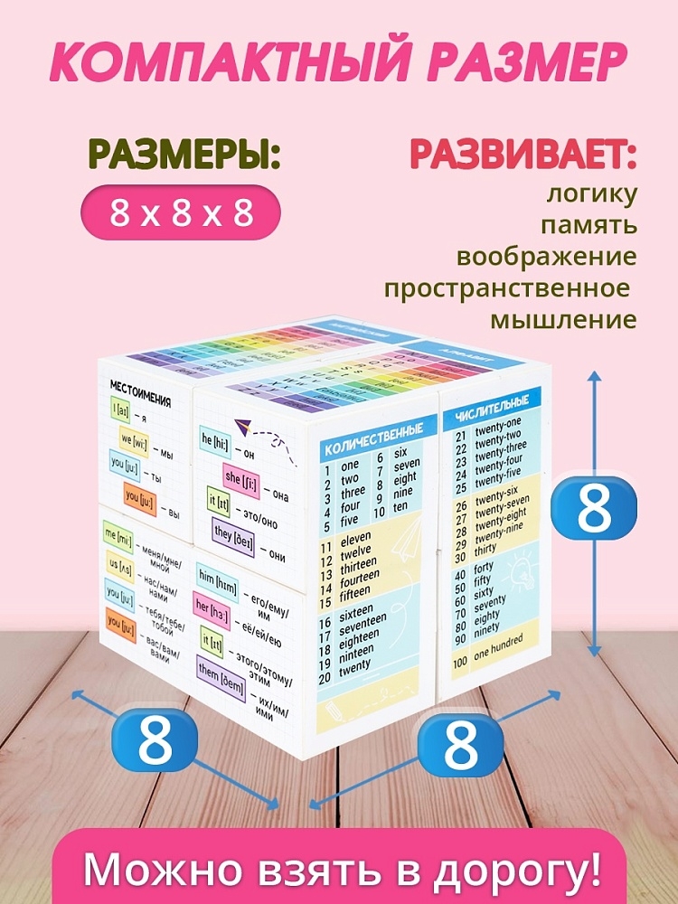 КУБИК-ТРАНСФОРМЕР. ШПАРГАЛКА ШКОЛЬНИКА «Английский язык». (8х8 см, в пленке) (Арт. КУБ-1812), производитель Рыжий кот, ISBN 467-0-15921-812-8, № 3