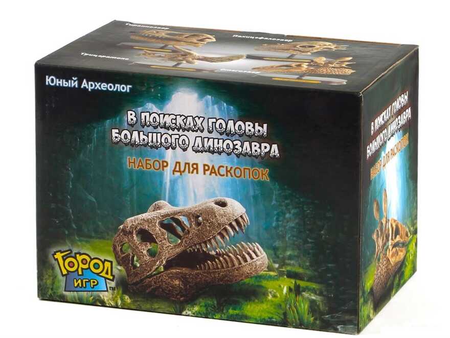Юный Археолог. Раскопки. Голова большого динозавра, арт. DE-D004, производитель BUMBARAM (БУМБАРАМ), ISBN 462-0-01167-717-4, № 1