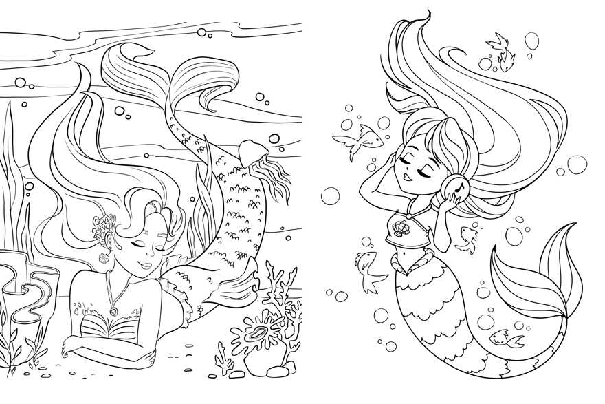 Весёлые раскраски. Прекрасные русалки, производитель Клевер (Clever) , ISBN 978-5-00211-067-4, № 3