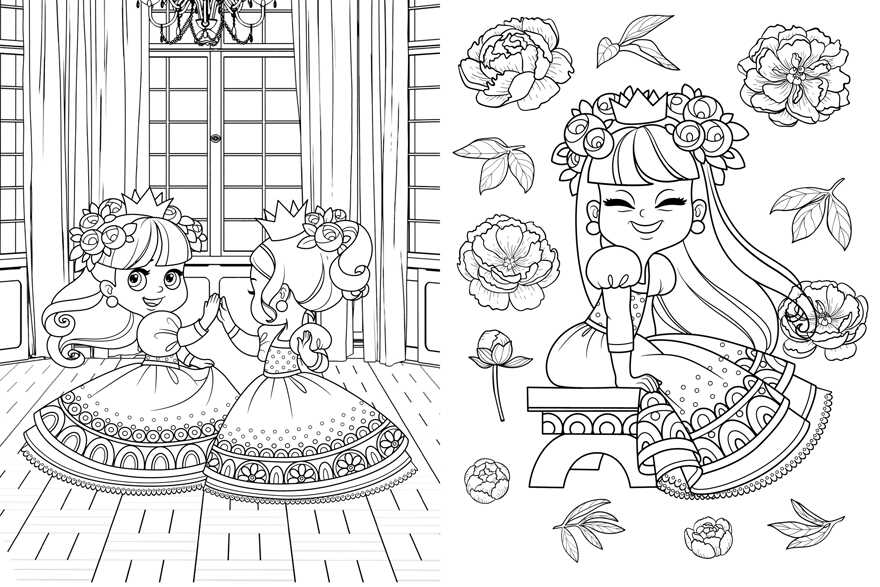 Весёлые раскраски. Сказочные принцессы, производитель Клевер (Clever) , ISBN 978-5-00211-068-1, № 4