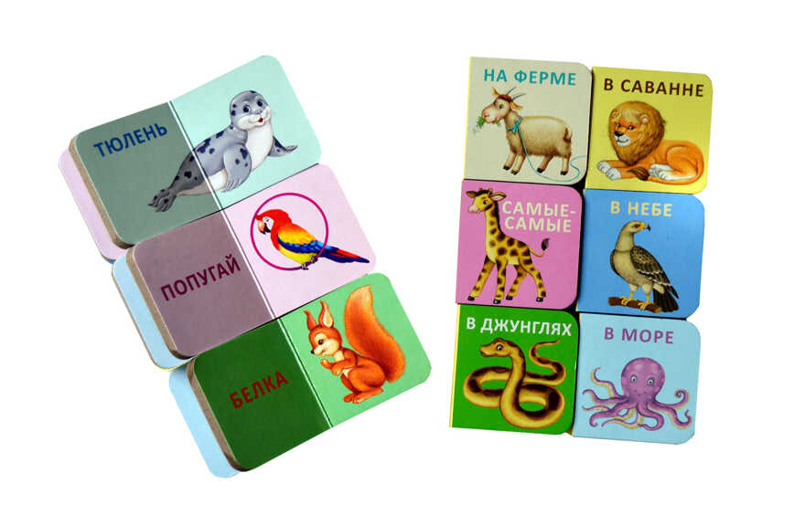 Мини-книжки. Животные. 9 книжек-кубиков, производитель Робинс , ISBN 978-5-43660-428-2, № 5