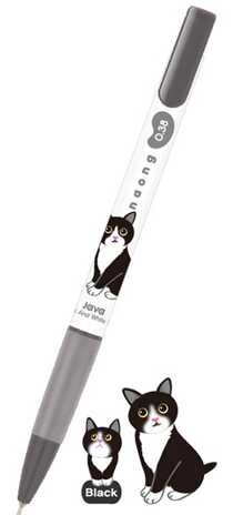 Ручка шариковая  Naong Black and White Manx 0,38, арт. 10.034K, производитель JAVAPEN (ЯВАПЕН), ISBN 880-9-41981-523-4№ 1