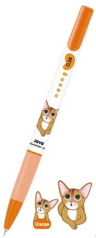 Ручка шариковая Naong Abyssinian cat 0,38, арт. 10.037K, производитель JAVAPEN (ЯВАПЕН), ISBN 880-9-41981-529-6№ 1