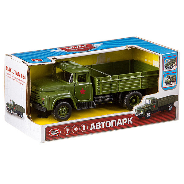 Автопарк. Грузовик - инерционная пластиковая машинка 1:54 (свет, звук), арт.9709A, производитель Play Smart (Плэй Смарт), ISBN 460-2-01050-444-6, № 1