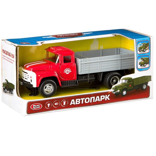 Автопарк. Грузовик - инерционная пластиковая машинка 1:54 (свет, звук), арт.9709C, производитель Play Smart (Плэй Смарт), ISBN 460-2-01050-446-0, № 1