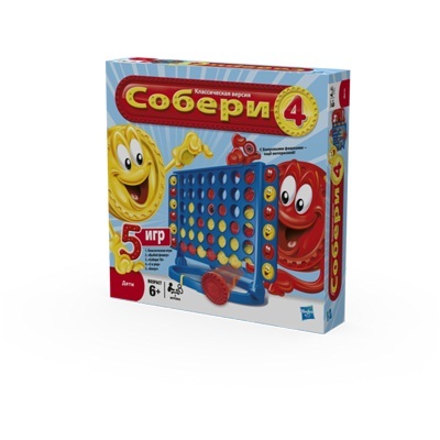 Hasbro Games Собери 4 (рус. яз.), производитель Hasbro (Хасбро), ISBN 501-0-99454-893-3, № 1
