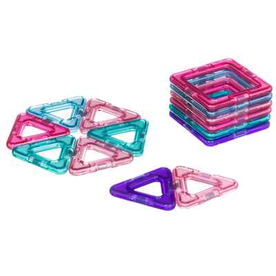 Магнитный конструктор МАГНИТОФОРМЫ , набор 14 дет. (6 квадратов, 8 треугольников), арт. ВВ4400, производитель Bondibon (Бондибон), ISBN 489-5-13604-460-0№ 2