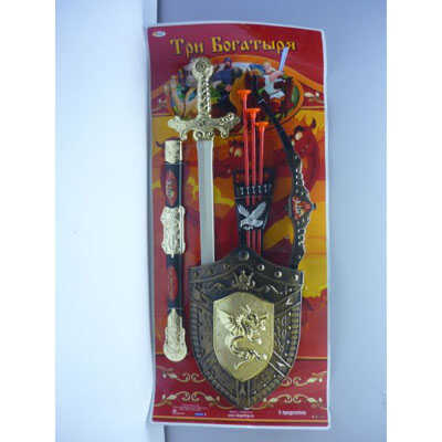 Набор оружия Играем вместе Три Богатыря (лук,щит,меч) арт.B608255-R1, производитель Симбат, ISBN 469-0-59003-694-5№ 1