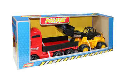 Автомобиль бортовой + трактор-погрузчик (в коробке), производитель Полесье, ISBN 481-0-34401-237-1№ 1