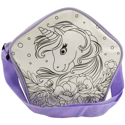 Сумка для раскрашивания, Сказочный единорог, пятиугольн., 24х22 см, арт. ВВ4910, производитель Bondibon (Бондибон), ISBN 489-5-13604-877-6№ 1