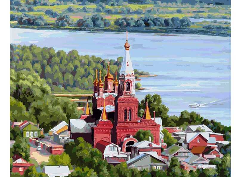 Белоснежка Живопись на холсте Храм над Самарой, арт. 140-AB, производитель Белоснежка, ISBN 693-0-14930-895-5, № 1