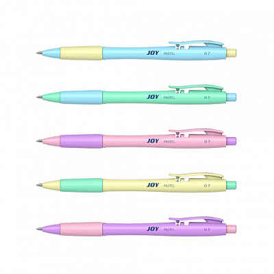 Ручка шариковая автоматическая JOY® Pastel, Ultra Glide Technology, цвет чернил синий, арт. 55394, производитель ErichKrause® (Эрих Краузе), ISBN 404-1-48555-394-6№ 2