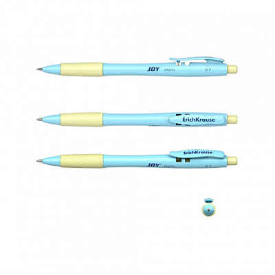 Ручка шариковая автоматическая JOY® Pastel, Ultra Glide Technology, цвет чернил синий, арт. 55394, производитель ErichKrause® (Эрих Краузе), ISBN 404-1-48555-394-6№ 3
