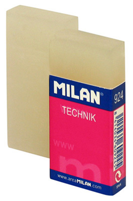 Ластик для карандашей H,2H,4H 924 с держ. Technik 50*24*10мм Milan, производитель СервисТорг, ISBN 841-4-03460-924-5, № 1
