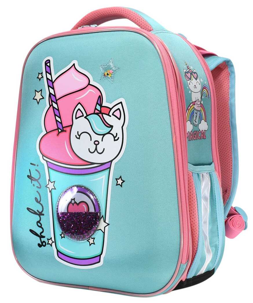 Рюкзак Schoolformat Shake it, модель ERGONOMIC 3А4, жесткий каркас, трехсекционный, 17 л, для девочек, арт. РЮКЖК3А4-ШКТ, производитель ФАРМ, ISBN 460-2-72314-876-0, № 1