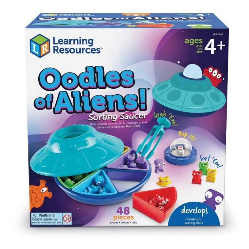 LER5546 Развивающая игрушка &quot;Oodles of Aliens. Космическая сортировка&quot; (48 элементов), производитель Learning Resources, ISBN 76-5-02305-546-7, № 7