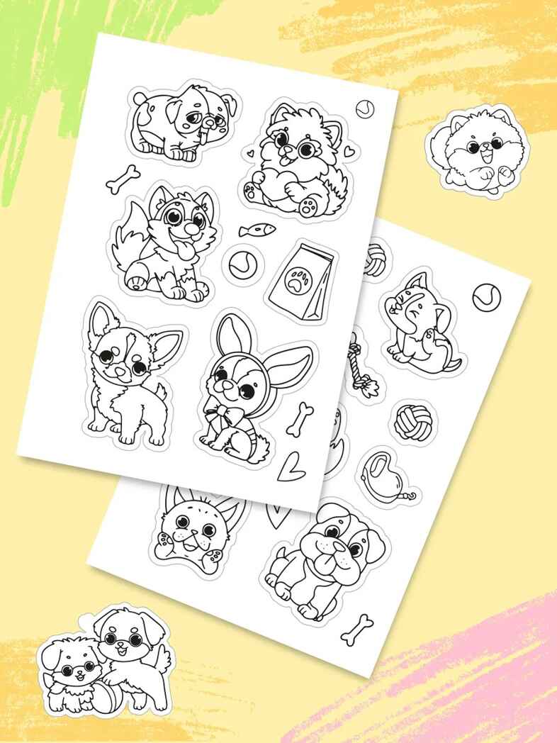 Собачки. Раскраска-стикербук на гребне., производитель Проф-Пресс , ISBN 978-5-37835-712-3, № 2
