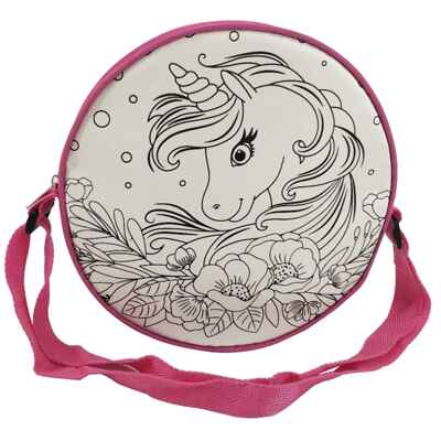 Сумка для раскрашивания BONDIBON, Сказочный единорог, круглая, 23х23 см., арт. ВВ4911, производитель Bondibon (Бондибон), ISBN 489-5-13604-878-3№ 1