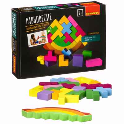 Развивающие игры из дерева Головоломка Игра-балансир «РАВНОВЕСИЕ», BOX 27,6?3,7?19 см , арт. ВВ4187, производитель Bondibon (Бондибон), ISBN 489-5-13604-196-8№ 2