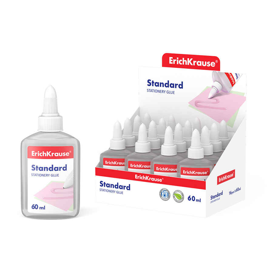 Клей канцелярский Standard, 60 мл., арт. 48708, производитель ErichKrause® (Эрих Краузе), ISBN 404-1-48548-708-1, № 1