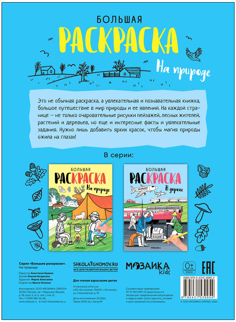 Большие раскраски. Набор из 2 книг, производитель МОЗАИКА kids , ISBN 978-5-43154-167-4, № 9