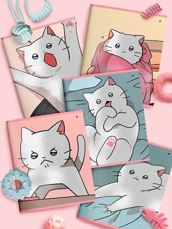Тетрадь 48 л. А5 линия Snappy cat, арт. LXCBCL-SNC, производитель ФАРМ, ISBN 460-2-72319-080-6№ 1
