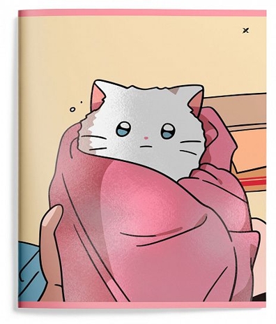 Тетрадь 48 л. А5 линия Snappy cat, арт. LXCBCL-SNC, производитель ФАРМ, ISBN 460-2-72319-080-6№ 2