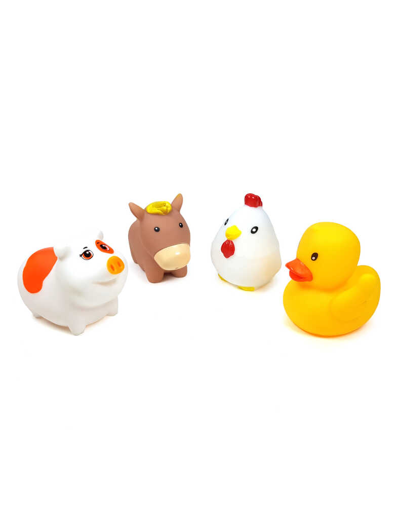 Игрушка для ванной &quot;Сельские животные&quot; 4 шт (винил) YATOYA уточка, курочка, лошадка, поросенок, производитель ЯиГрушка, ISBN 460-3-73512-309-7, № 3