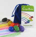 Мелки-камушки восковые Crayon Rocks 8 штук в синем бархатном мешочке, арт. TBBlueW8, производитель Crayon Rocks, ISBN 70-5-10585-039-9, № 1