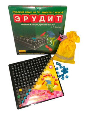 Настольная игра &quot;Эрудит&quot; (черные фишки), арт.10017, производитель БИПЛАНТ, ISBN 460-1-11963-163-3, № 1
