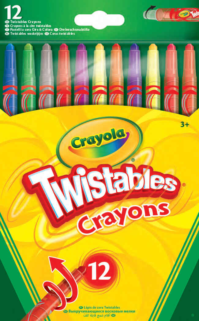 12 Выкручивающихся восковых мелков, арт. 52-8530, производитель Crayola, ISBN 007-1-66208-530-8, № 1