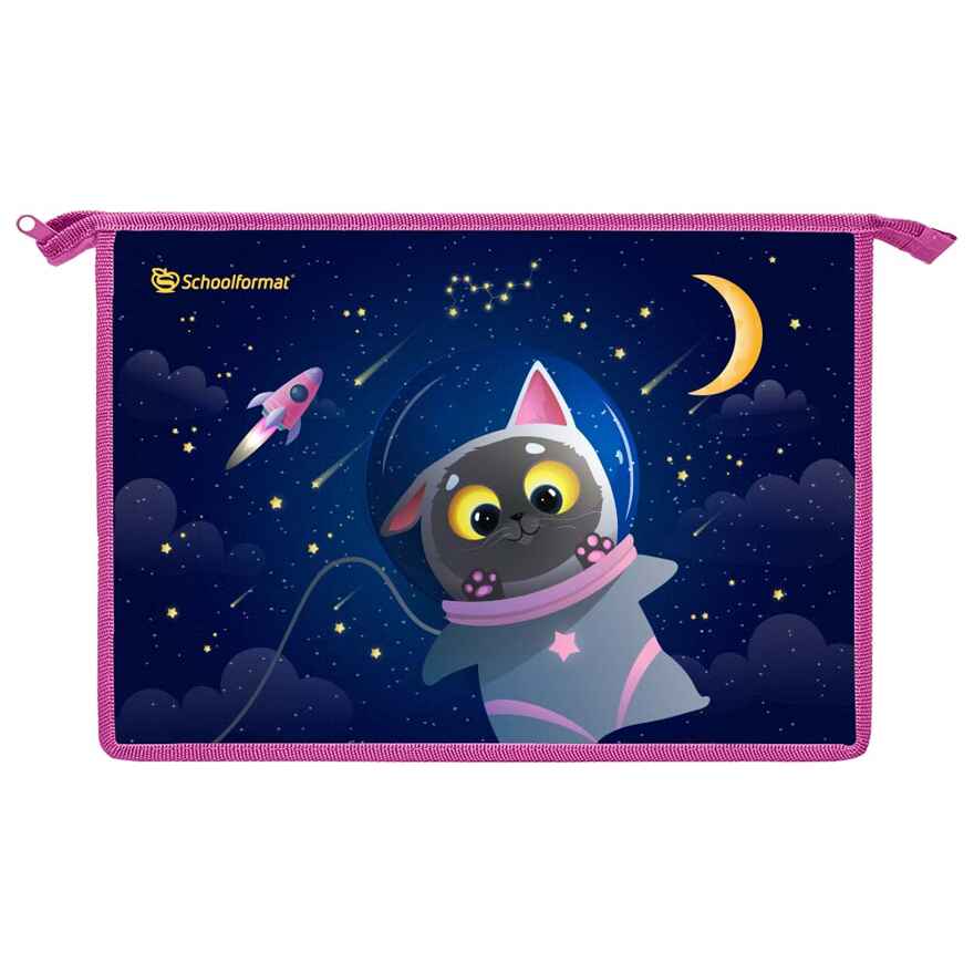 Папка для труда А4 широкая Space cat 325х230х100 мм., арт. ПТРКМ-СПК, производитель ФАРМ, ISBN 460-2-72315-919-3, № 1