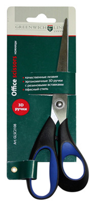 Ножницы GLSC2108 210мм ручки 3D, блист. Greenwich Line (20/200), производитель Greenwich Line, ISBN 506-9-20404-006-4, № 1