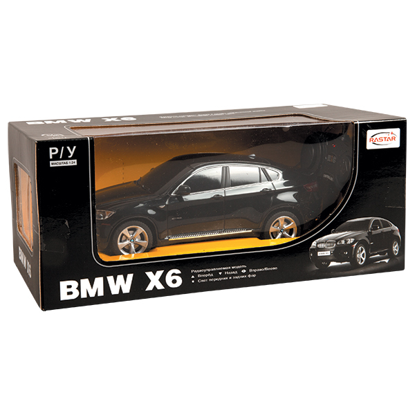Машина р/у Rastar BMW X6 1:24 со светом, цвет в ассорт. в кор., производитель Rastar (Растар), ISBN 693-4-61305-014-2, № 2