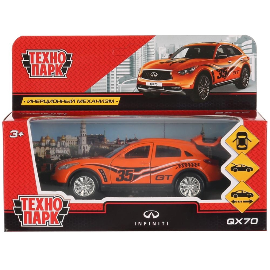 Infiniti QX70 Спорт, оранжевый 12 см., арт. QX70-S, производитель Симбат, ISBN 469-0-59018-260-4, № 1